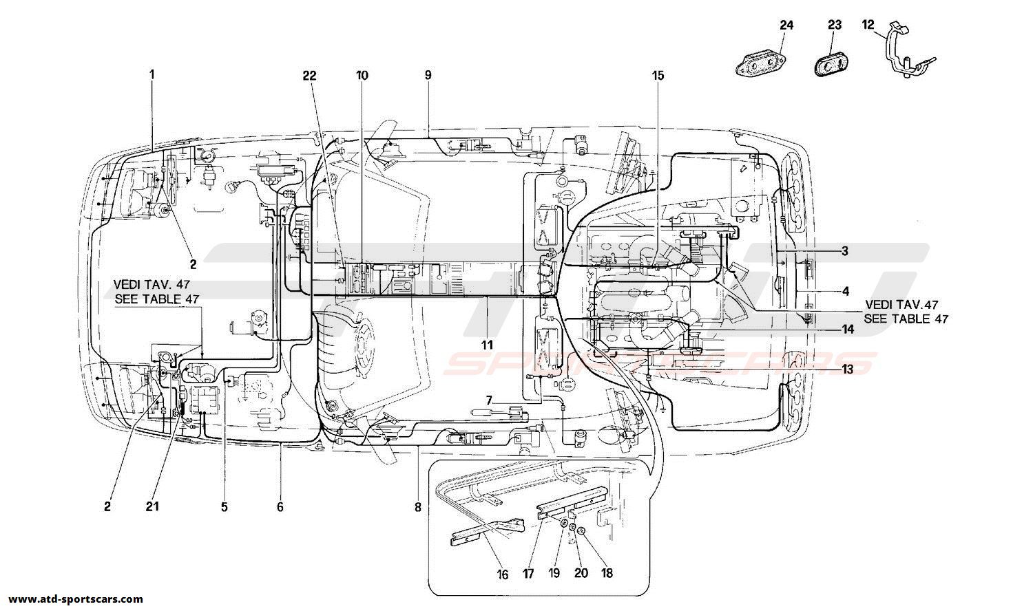 Ferrari 348 ELECTRICAL SYSTEM -Valid for USA and CDN-