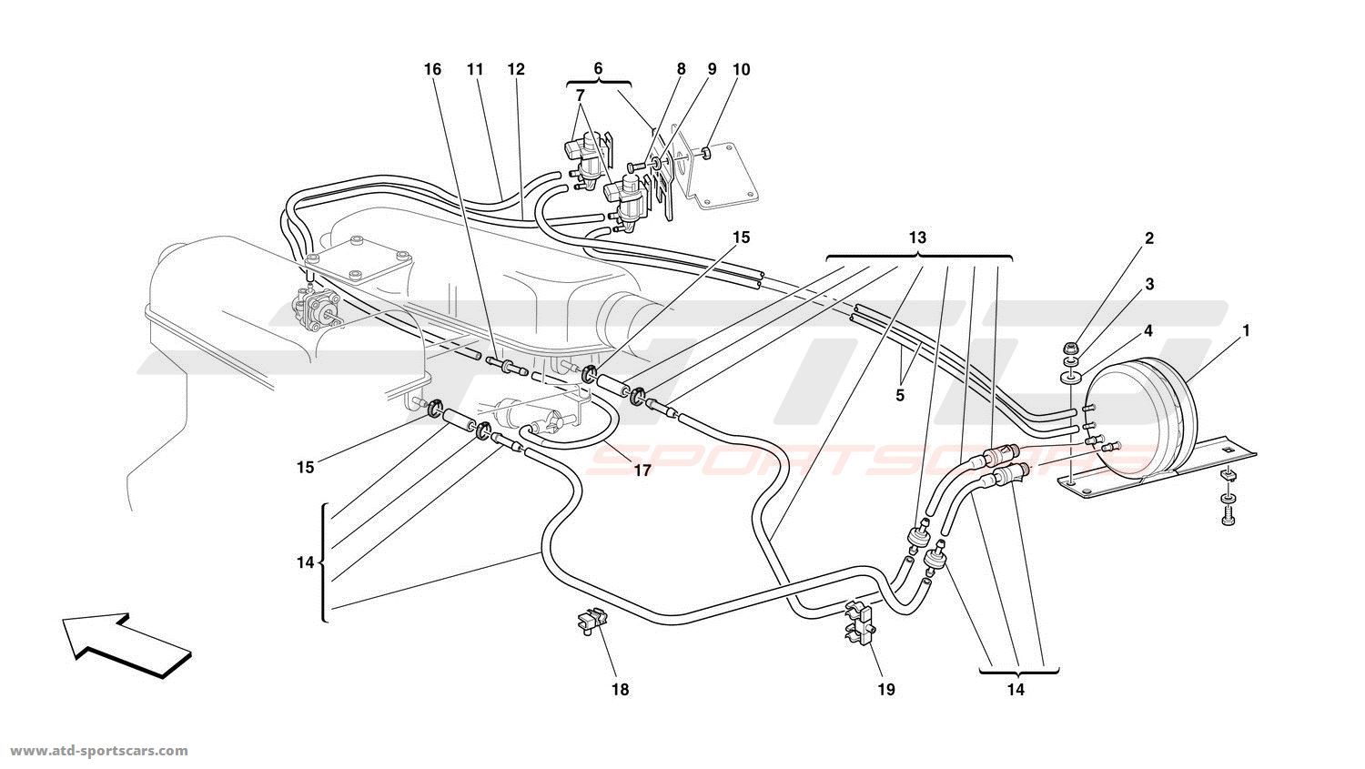 Ferrari 360 Challenge PNEUMATICS ACTUATOR SYSTEM