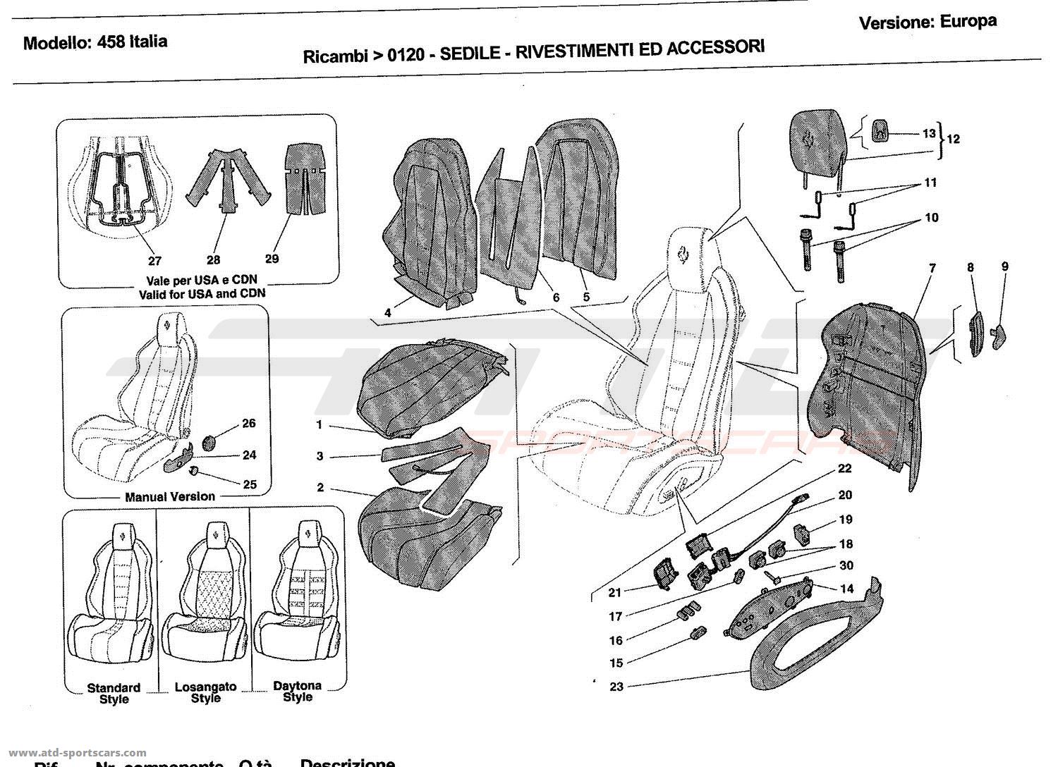 SEATS - UPHOLSTERY AND ACCESSORIES