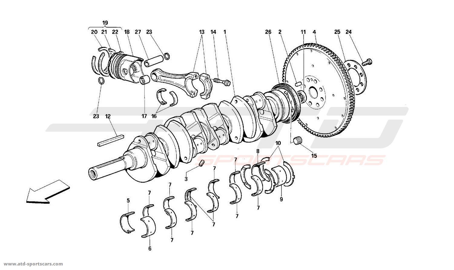 CRANKSHAFT - CONNECTING RODS AND PISTONS