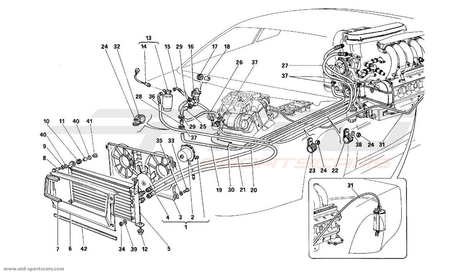 Ferrari 512 TR AIR CONDITIONING SYSTEM