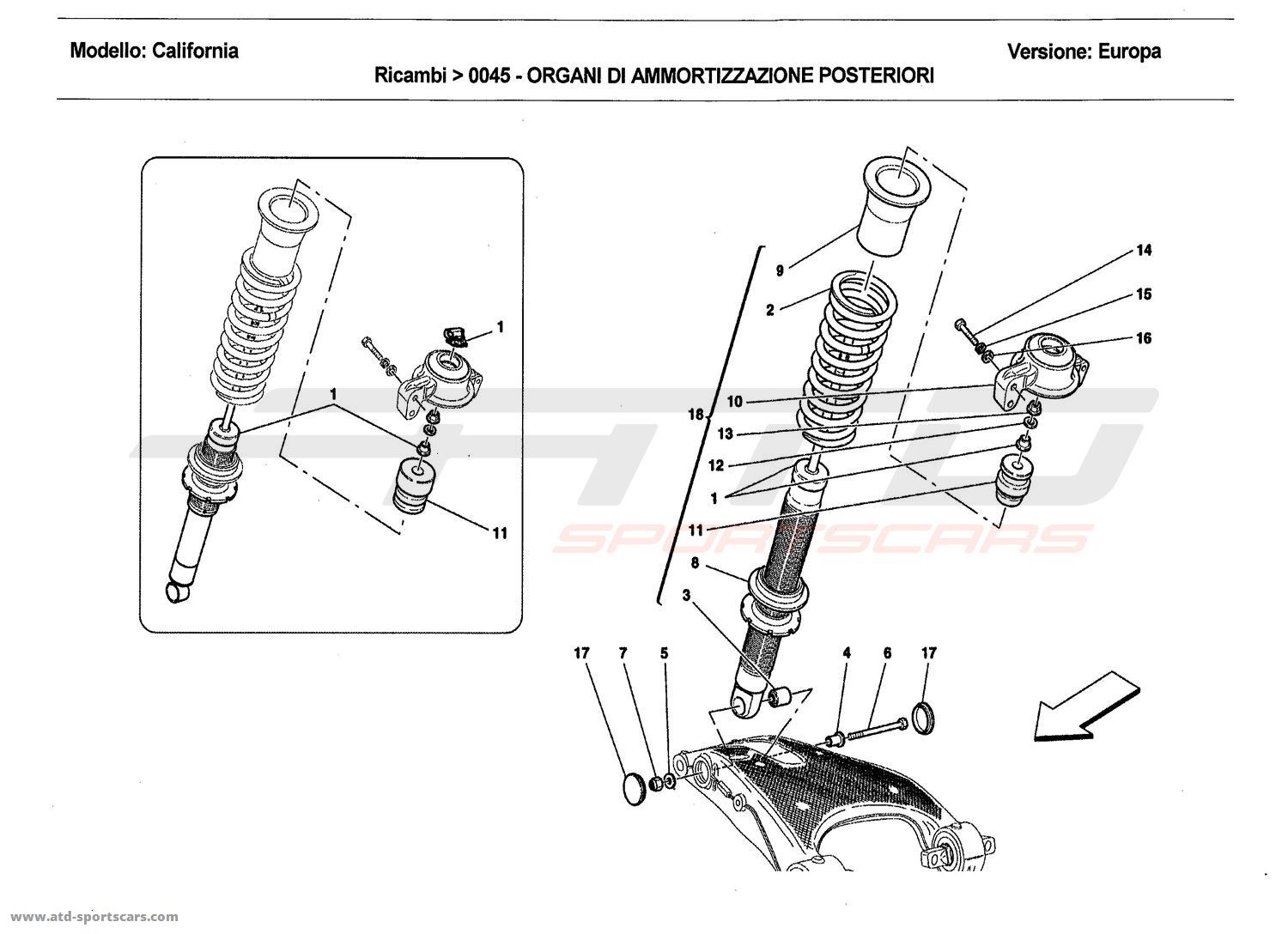 REAR SHOCK ABSORBER COMPONENTS