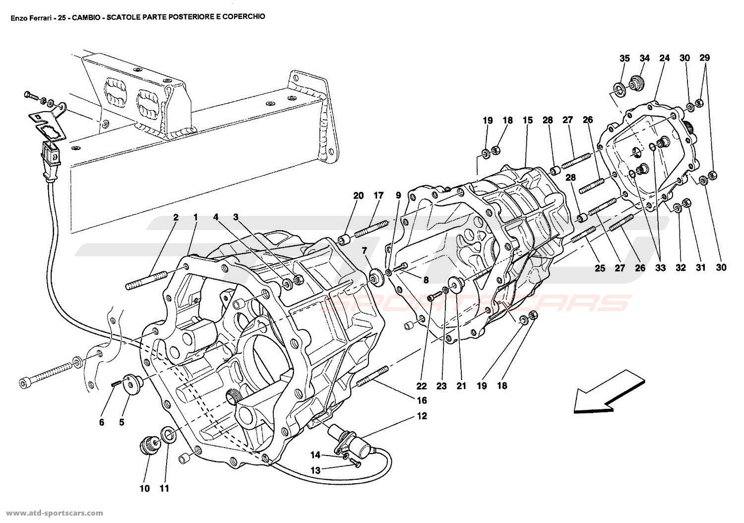 GEARBOX - REAR PART GEARBOXES HOUSING AND COVER