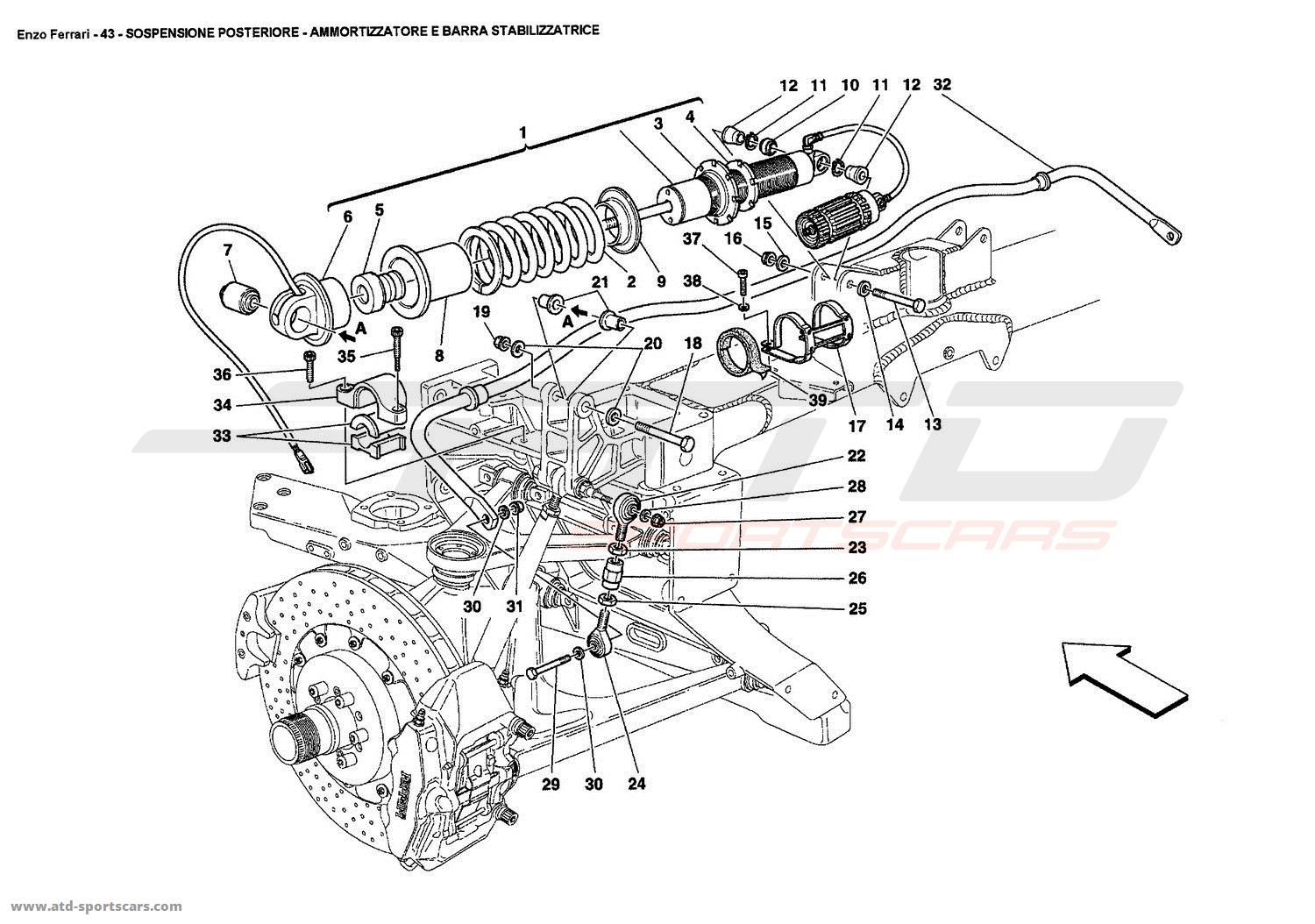 REAR SUSPENSIONS - SHOCK ABSORBER AND STABILIZER BAR