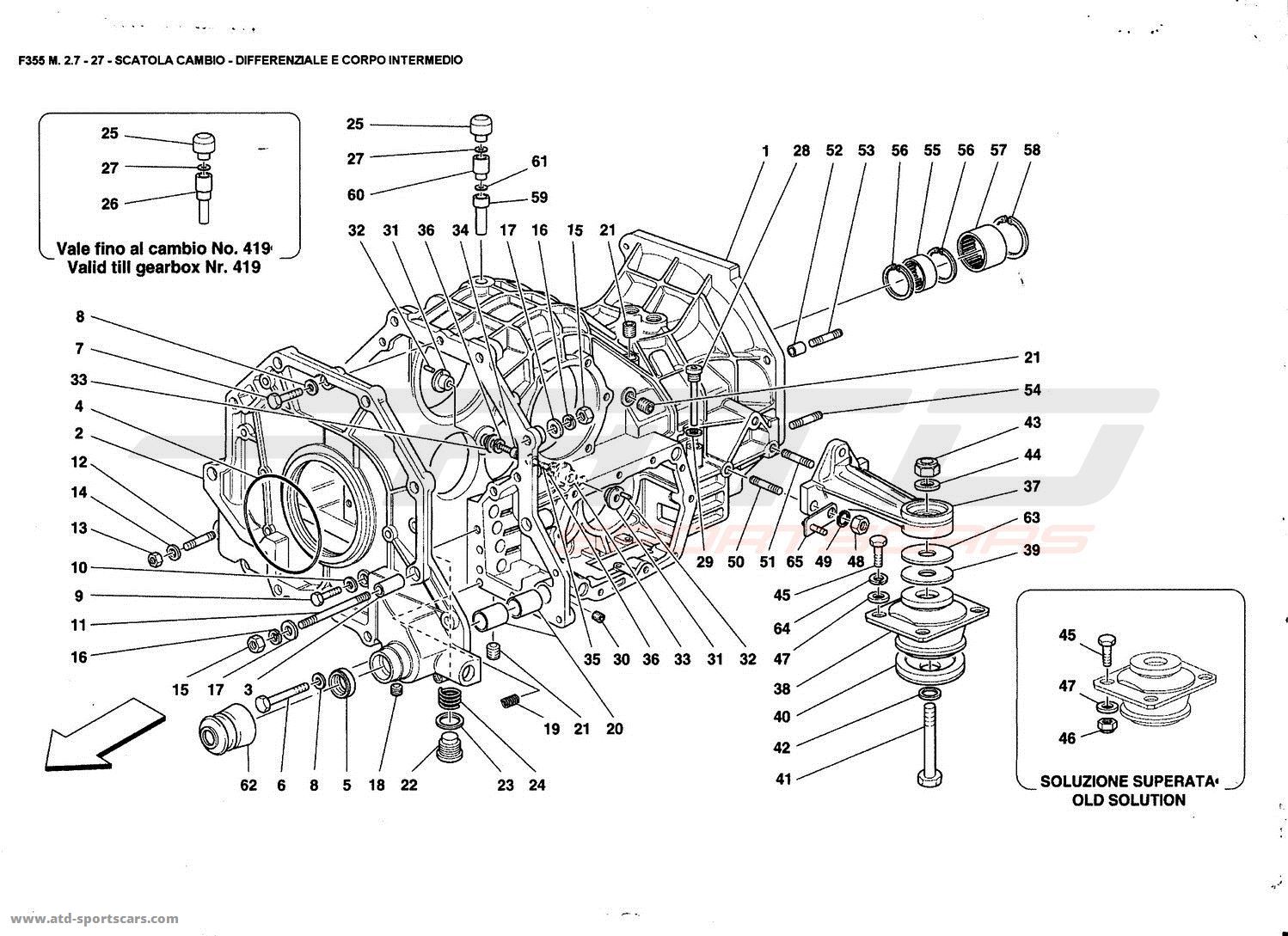 GEARBOX - DIFFERENTIAL HOUSING ANO INTERMEDIATE CASING