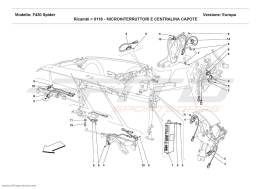 Ferrari F430 Spider CAPOTE CONTROL STATION AND MICROSWITCHES