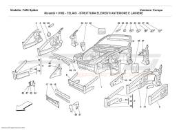 Ferrari F430 Spider FRAME - FRONT ELEMENTS STRUCTURES AND PLATES