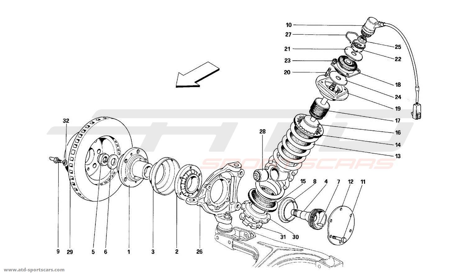 FRONT SUSP. - SHOCK ABSORBER AND BRAKE DISC