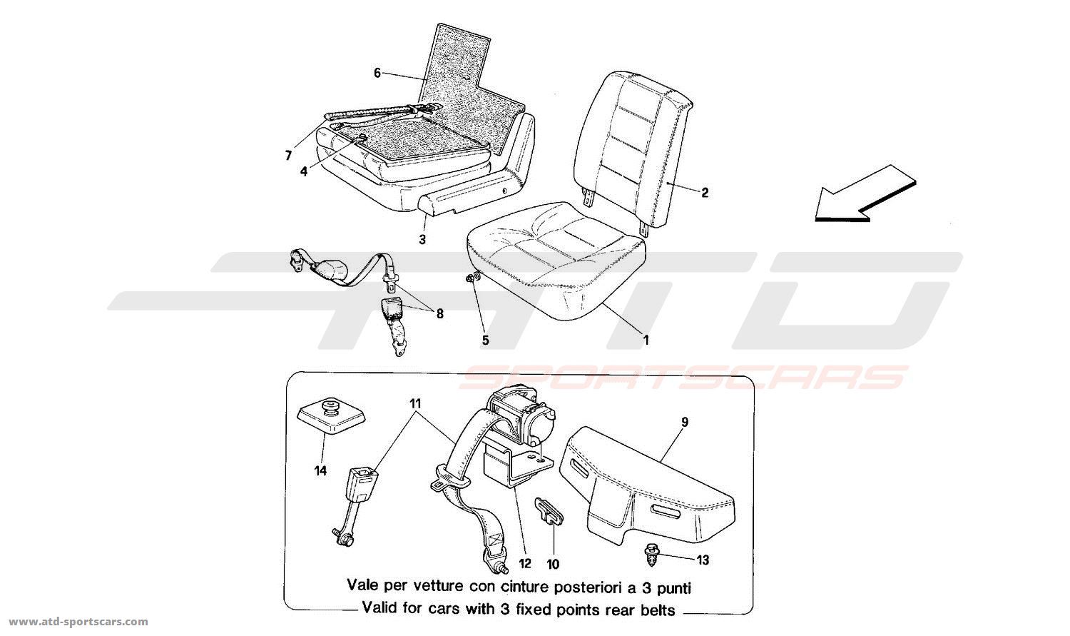 SEATS AND REAR SAFETY BELTS -CABRIOLET-