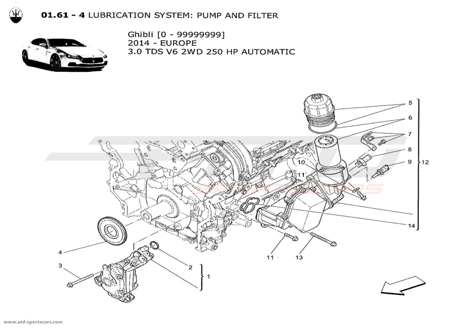 Maserati Ghibli V6 3 0L Diesel Auto 2014 Engine Parts At ATD Sportscars 