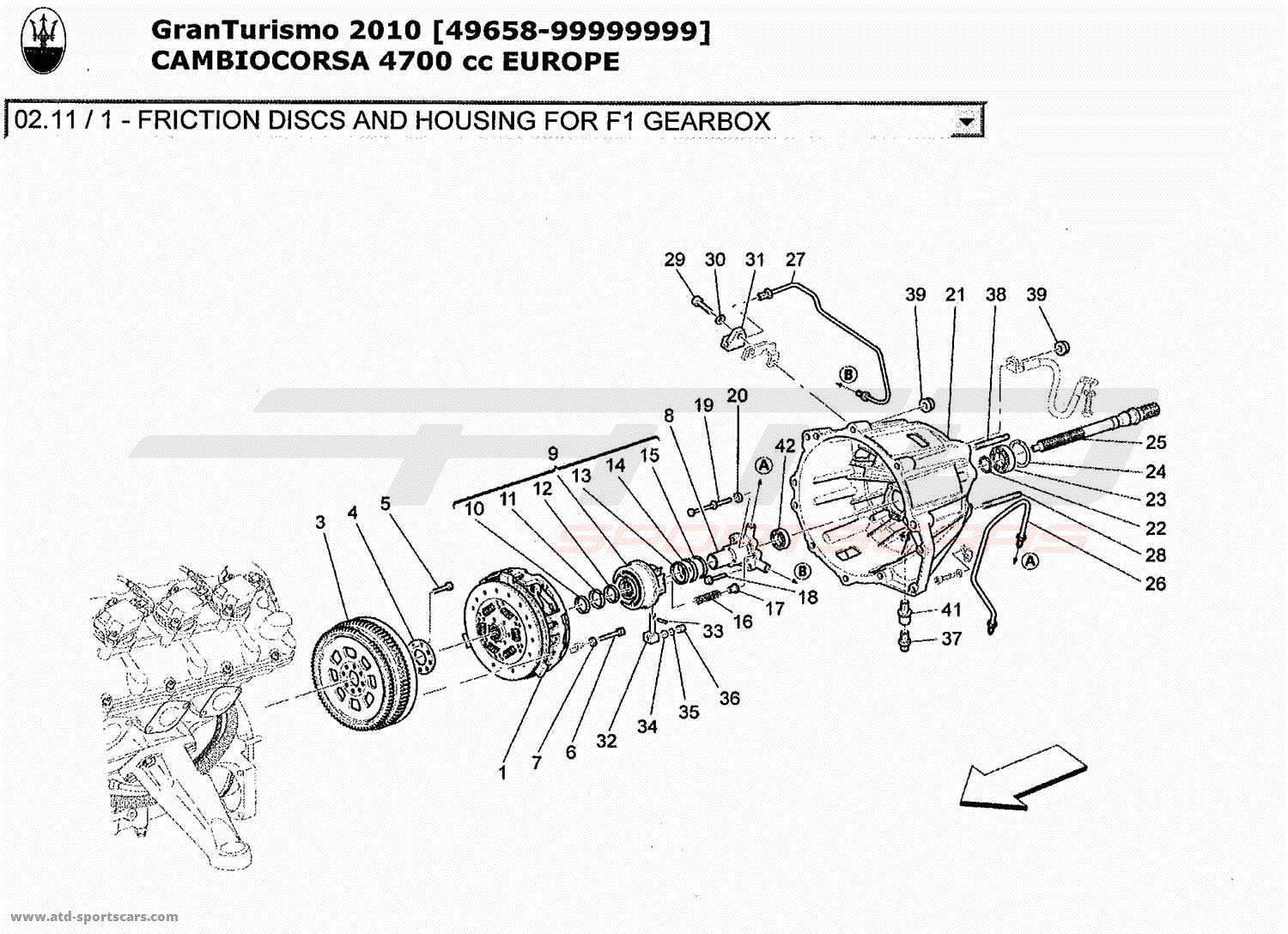 FRICTION DISCS AND HOUSING FOR F1 GEARBOX