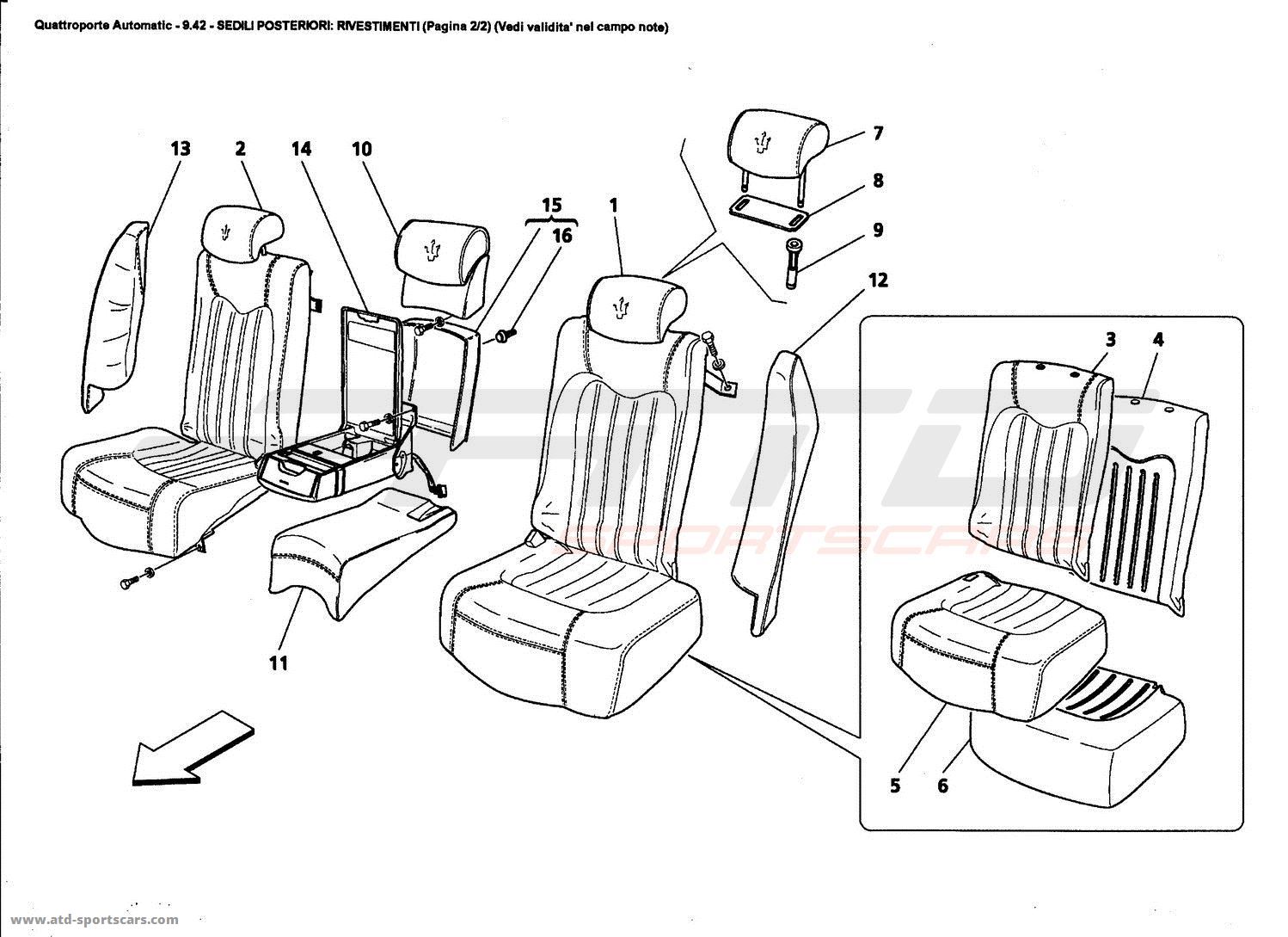 REAR SEATS: LININGS (Page 2/2) (See validity on note field)