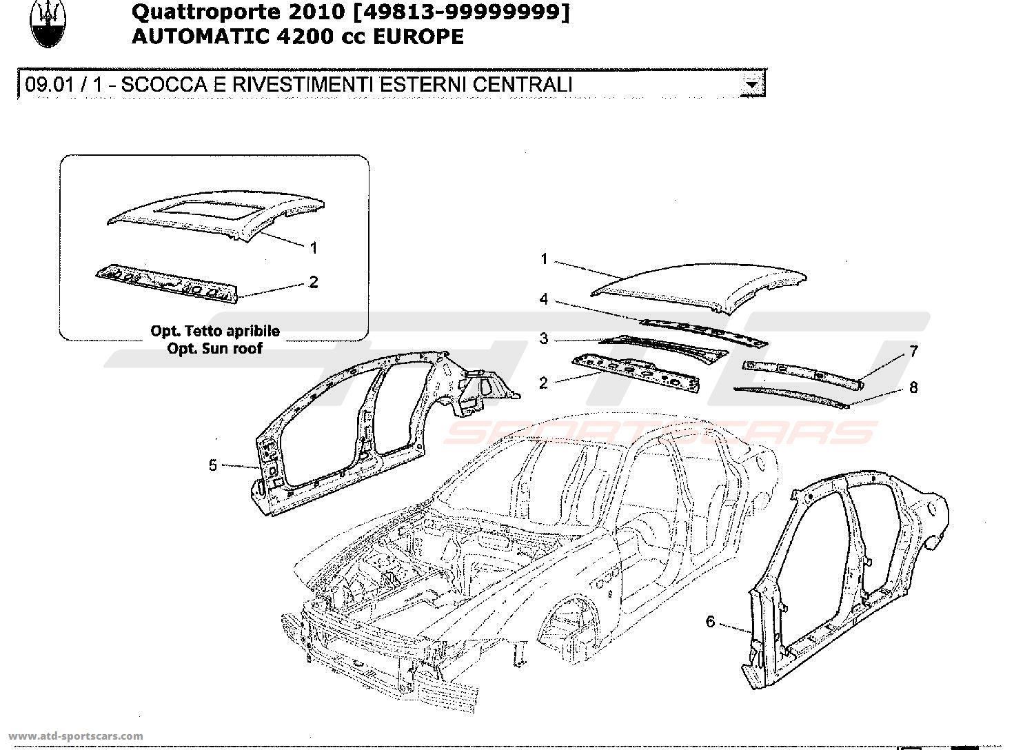BODYWORK AND CENTRAL OUTER TRIM PANELS