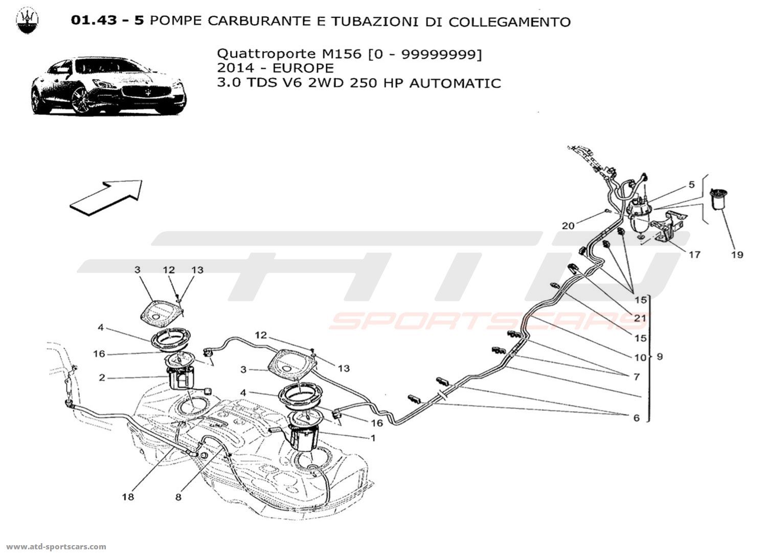 Maserati Quattroporte V6 3 0l Diesel Auto 14 Air Intake Fuel Parts At Atd Sportscars Atd Sportscars